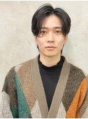 men's hair/ナチュラルセンターパート/シースルーウルフ/恵比寿