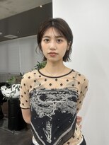 ガーデンタチカワネクスト(garden tachikawa next) ぱらっと前髪タイトボブオリーブカラー