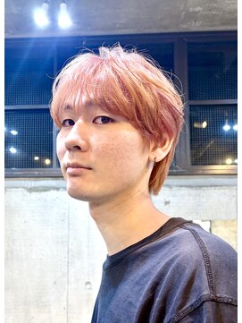 ナループロアオハナ(Nalu pu loa ohana) アクティブショートブリーチカラーダブルカラーフェザーパーマ