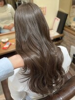 ヘアメイク シュシュ(Hair make chou chou)&nbsp;透明感カラー　ブリーチなし　グレージュ