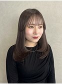 韓国スタイル/ミディアムレイヤー/透明感カラー/Chihiro