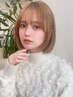 【目立つ白髪をしっかり染めたい方】白髪染めリタッチ+似合わせカット
