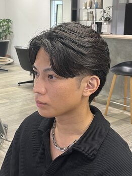 メンズルーパ 三宮 元町(Men's LOOPA)の写真/【話題の曲がる縮毛矯正】クセを伸ばして柔らかい毛流れに◇マッシュやセンターパートも簡単に決まる♪