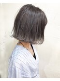 【アフロート　小笠原剛】とろみグレージュ切りっぱなしボブ