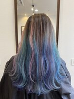 リンドヘアー(Lindo hair) バレイヤージュ×ユニコーン