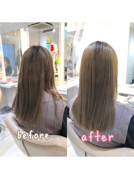 アッシュ 大宮店(Ash) ブリーチ縮毛矯正【ロング】
