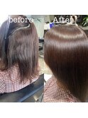 ＊　艶髪髪質改善　縮毛矯正　Before After　＊