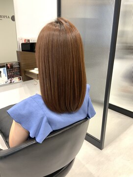 アフロディーテ 銀座(APHRODITE GINZA) くびれヘア/アプリコットオレンジ/ハイライト/縮毛矯正/銀座