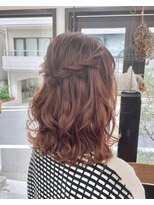 リッカ(RICCA)&nbsp;【ヘアセット 家田】オレンジベージュ/ハーフアップ　I-1118