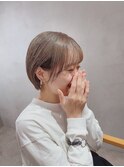 金髪ショートボブ/ブロンドヘア/ショートカット