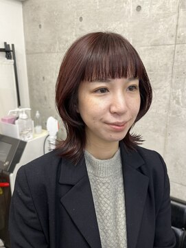メルシー トータル ブランディング サロン(merci TOTAL BRANDING SALON) 大人レイヤースタイル/くびれヘア/チェリーレッド