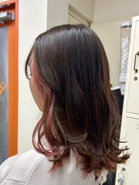 マティーナ ヘアー 池袋(Matina hair) 【セミディ×インナーカラーピンク】20代30代40代50代