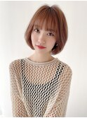 韓国ボブ タンバルモリ ことりベージュ ミルクティベージュ