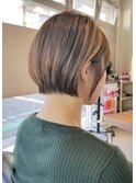 #レイヤーボブ#えりあしギリギリ#骨格補正