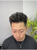 天使パーマ&メッシュ