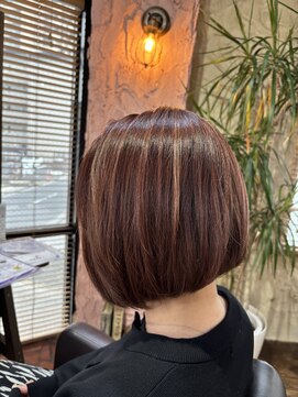 ロッソバイアルター 鎌取(ROSSO by aL-ter) 【黒髪/ボブルフ/ネビージュ/小顔/ワンレン】石橋