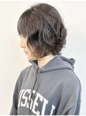 ＊外ハネボブゆるふわパーマボブ大人ボブ顎ラインボブ30代40代3