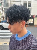 センターパート波巻きパーマスパイラルパーマツイストスパイラル
