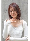 髪質改善/イルミナカラー/ワインレッド/小顔ボブ/京都/河原町