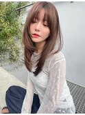 ACE横浜 ロング×チョコレートブラウン