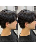 曲がる縮毛矯正センターパート