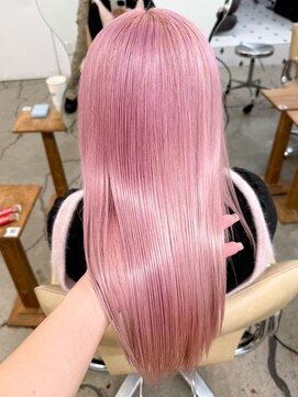 プネル 渋谷(PUNEL) ラベンダーピンク　ベビーピンク 透明感カラー ケアブリーチ