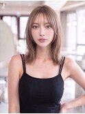 韓国ミディアム*レイヤーカット*センターパート【ハバナ渋谷】