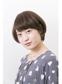黒髪でも可愛い♪シンプルショートボブ