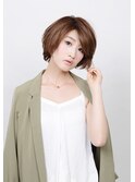 大人可愛いナチュラルミディアムボブ【EARTH国立店】