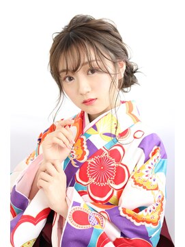 ヘアリゾート ラグーン(hair+resort lagoon) 【lagoon 田辺佳菜】着物×袴*もこもこサイドアップ