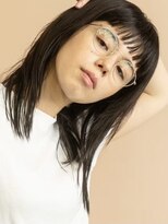 ドゥーア 代官山(Door) #フェザーバング#オン眉#ストレート#カーキグレージュ◎40代50代