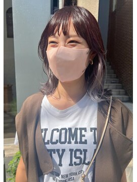 デイジー(Daisy) 天神/大名/インナーカラー/大人かわいい/パープル/秋カラー