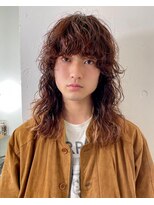 前髪ありゆるパーマウルフ