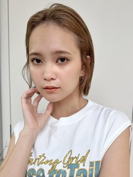 ミンクス渋谷スマートサロン(MINX shibuya smart salon) オールバック風ミニボブ  大人チョコレートモードプリカール