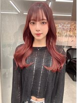 ロンド マーレ 天神大名店(Lond mare)&nbsp;ピンクブラウン/暖色カラー/カシスピンク/韓国ヘア/顔周りカット