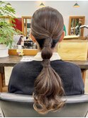 ローポニー・編みおろしアレンジ【BELL用賀・桜新町】