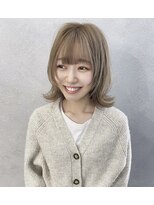 カノンヘアー(Kanon hair)&nbsp;ウルフボブ　　ミルクティーベージュ　　ボブ　　レイヤー