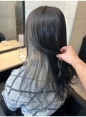 透明感カラー インナーカラー グレージュ シルバーカラー