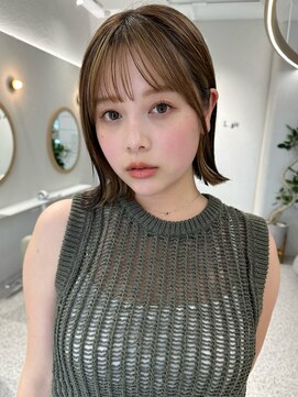 レジット 海老名(Legit) [Legit] 20代30代40代◎小顔前髪 外はねボブ ハイライト