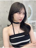 薄め前髪が可愛いくびれヘア＊暗めでも透明感グレージュカラー