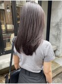 【松本咲花】ブリーチなし透明感秋カラーラベンダーグレージュ