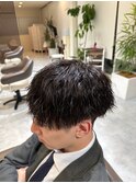縦落ちツイストパーマ