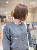 morio札幌 札幌ボブ ベージュカラー に合わせカット
