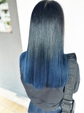 ヘアメイクレコリア(Hair Make RECOLIA) 京都/東野/山科　ブルーグラデストレート