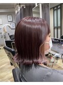 ピンクバイオレットインナーカラー