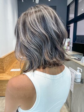 アルバム 渋谷パルコ(ALBUM) ミディアム顔周りレイヤー韓国ヘアグレージュ_ba551352