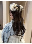 ハーフツインヘアセット