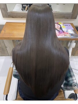 キース ヘアアンドメイク 恵比寿(kith. hair&make) 韓国ヘアブリーチなし透明感オリーブ暗め髪質改善トリートメント