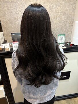 ル レーヴ 和田店(Le reve) ビターブラウン/コテ巻き/ロング　【間瀬】