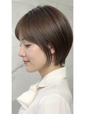 ショートカット20代30代40代前髪あり面長丸顔ショートボブ